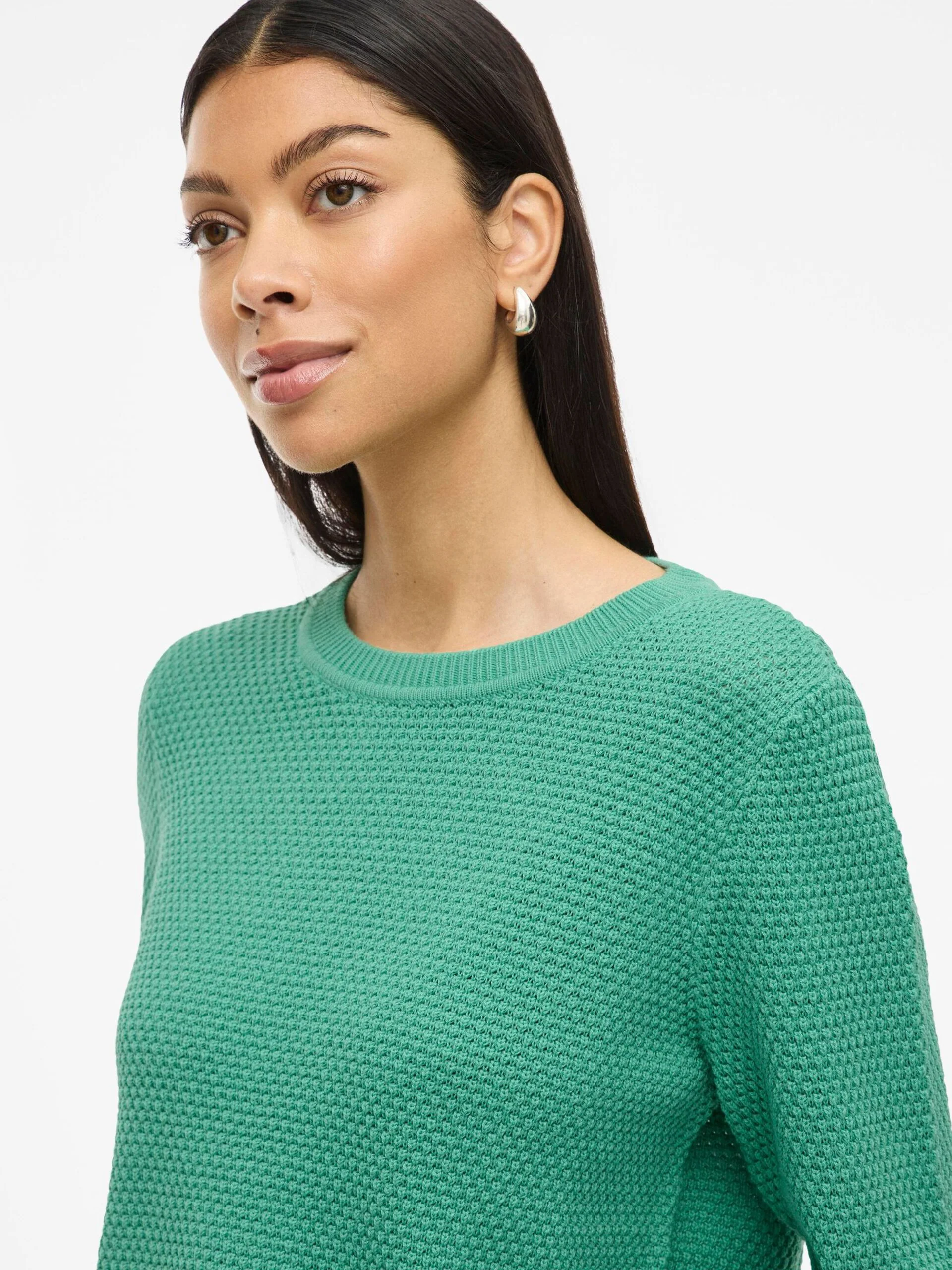 Vila neule K-VIDALO O-NECK L/S KNIT TOP- NOOS, Winter Green - Image 6