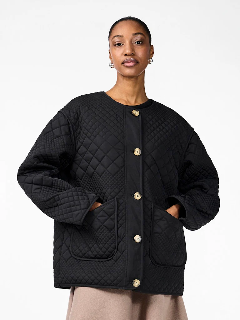 Y.A.S naisten tikkitakki YASLAURIE LS Padded Jacket S., musta