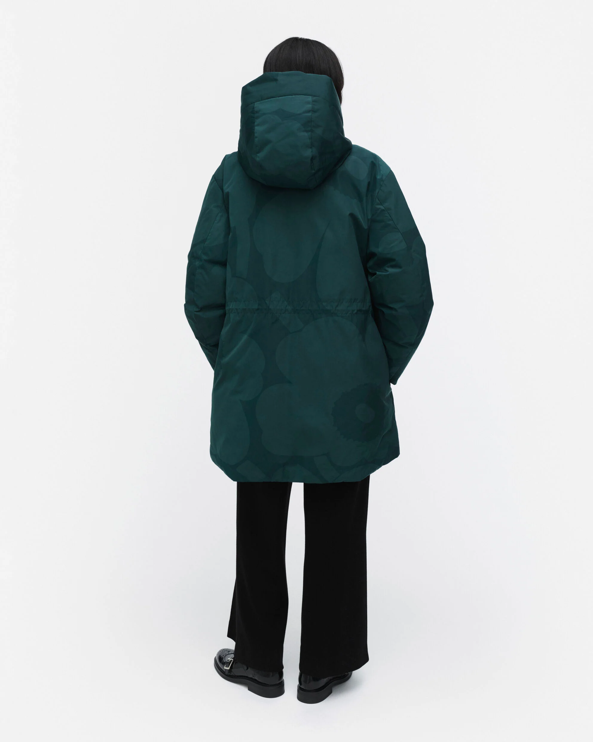Marimekko naisten untuvatakki Käännös Unikko, vihreä - Image 4