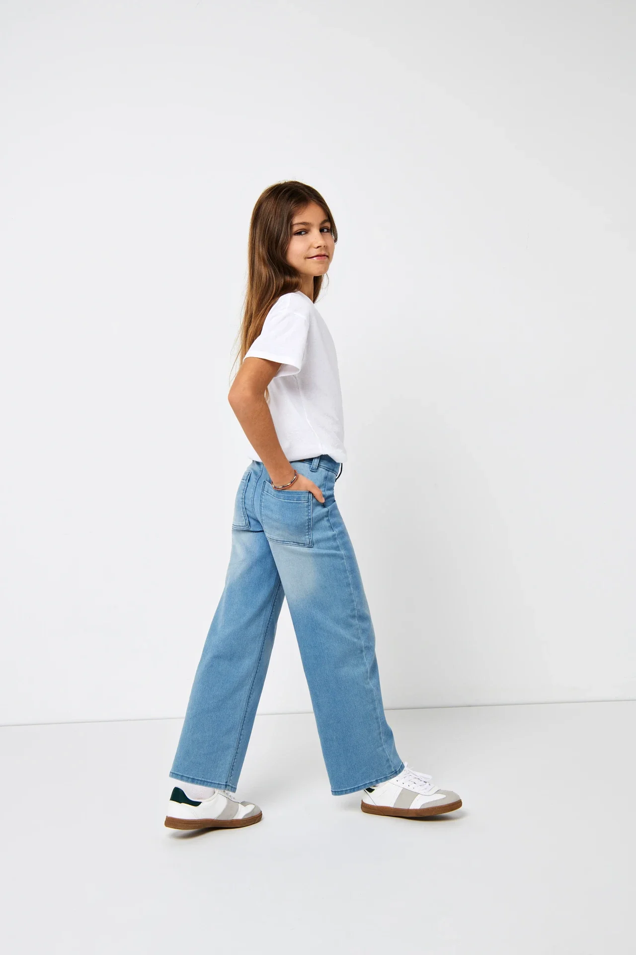 Kids Only Lasten Farkut, KOGSYLVIE CLEAN WIDE LEG NOOS Indigo - Image 3