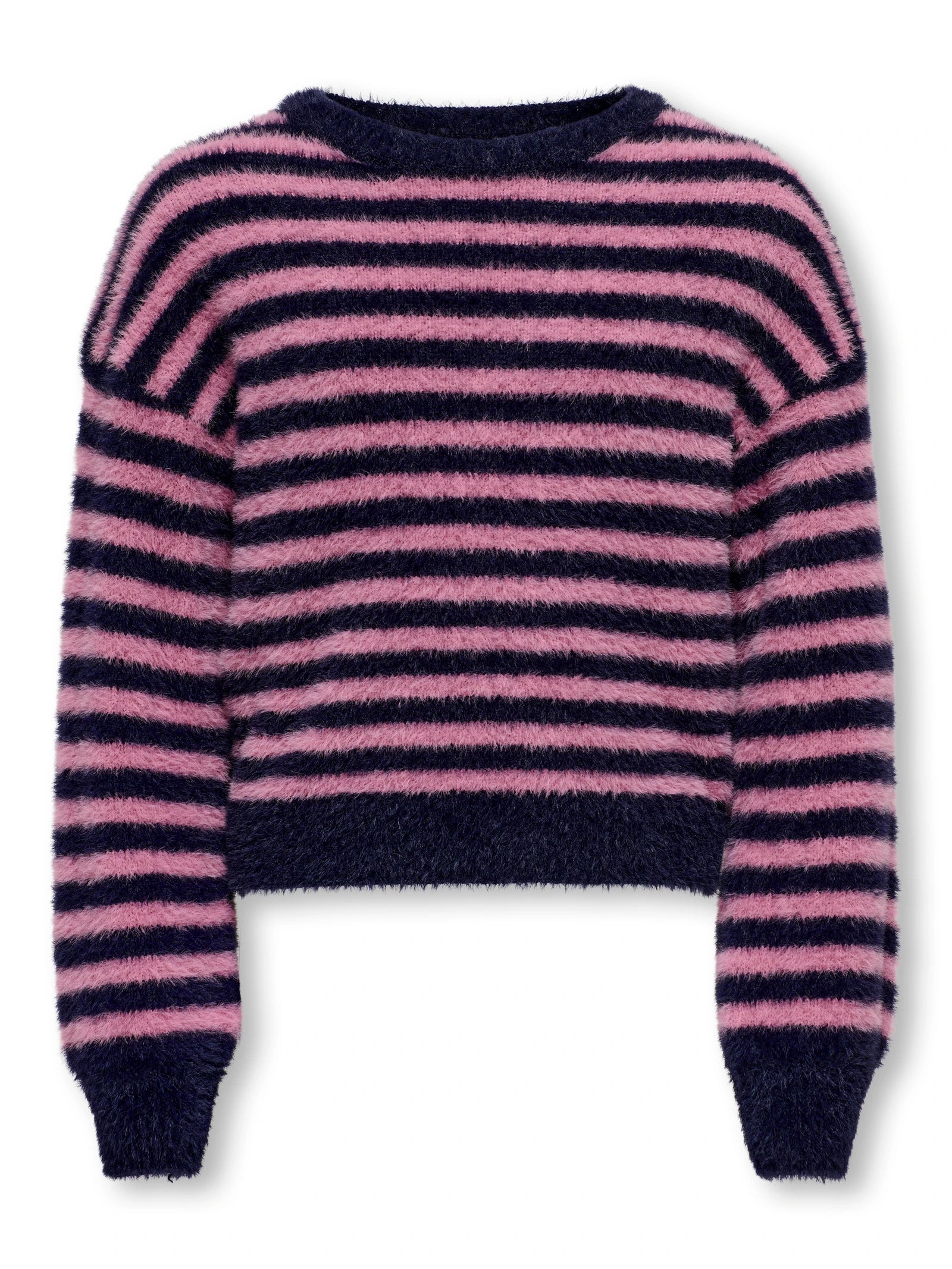 Kids Only lasten neule, KOGNEWPIUMO LS PULLOVER NOOS Raidallinen Pinkki
