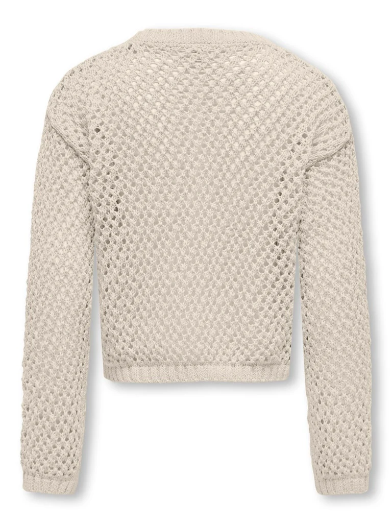 Kids Only lasten neulepusero, KOGDONNA LIFE O-NECK STRUCTURE KNIT Luonnonvalkoinen - Image 2