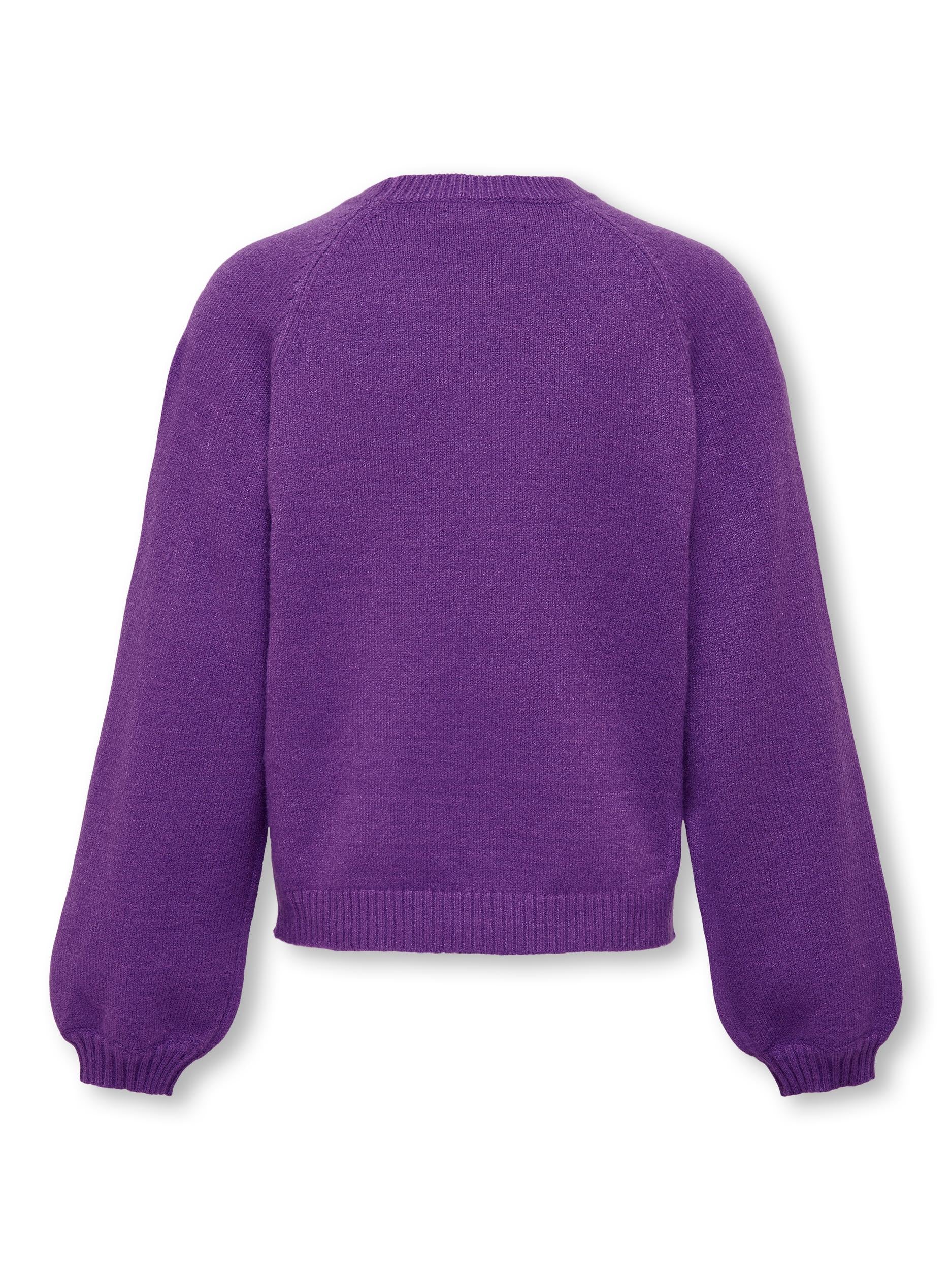 Kids Only Lasten neulepusero, KOGLESLY KINGS LS PULLOVER Liila Kuosi - Image 2