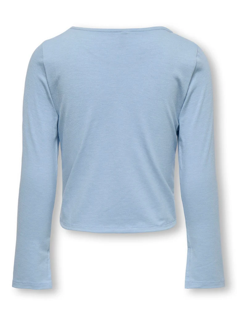 Kids Only lasten paita, KOGFELINA L/S BOATNECK SLIT TOP Vaaleansininen - Image 2