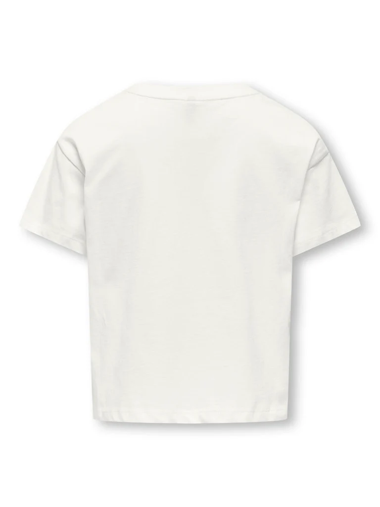 Kids Only lasten t-paita, KOGMAIKEN LIFE CROPHEART SS TOP  Valkoinen - Image 3