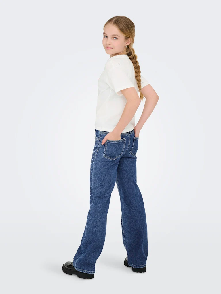 Kids Only lasten t-paita, KOGMAIKEN LIFE CROPHEART SS TOP  Valkoinen - Image 4