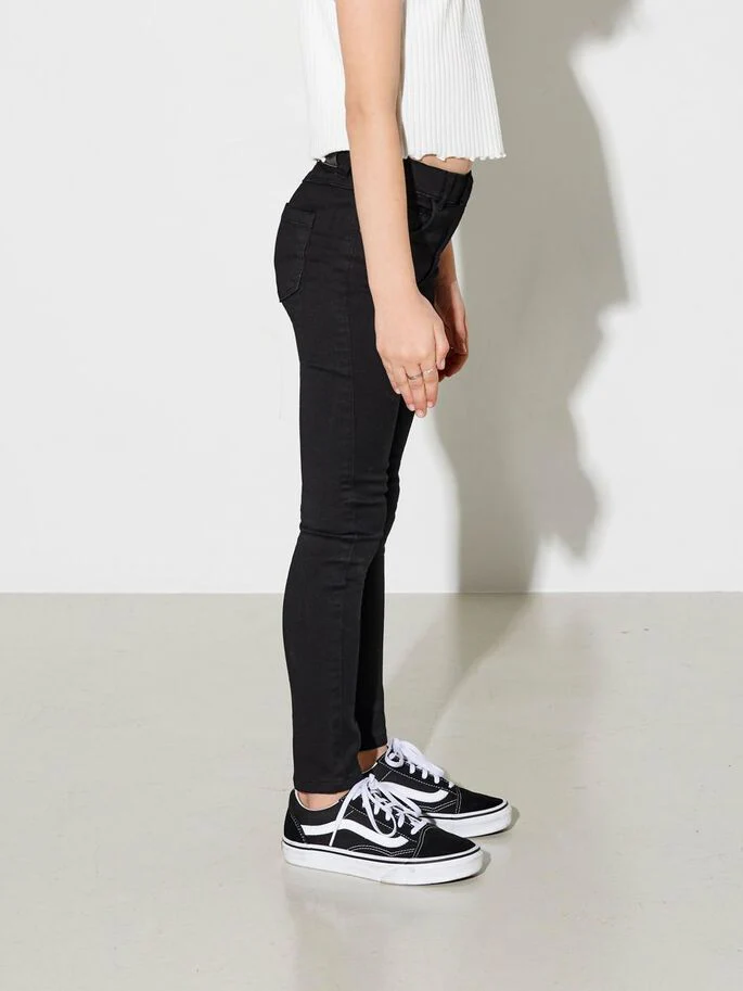 Kids Only Tyttöjen Skinny Fit Farkut, KONROYAL LIFE REG SKINNY JEANS Musta - Image 5