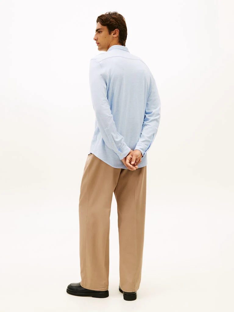 Tommy Hilfiger miesten kauluspaita KNIT PIQUE FEATHERWEIGHT SHIRT, vaaleansininen - Image 2