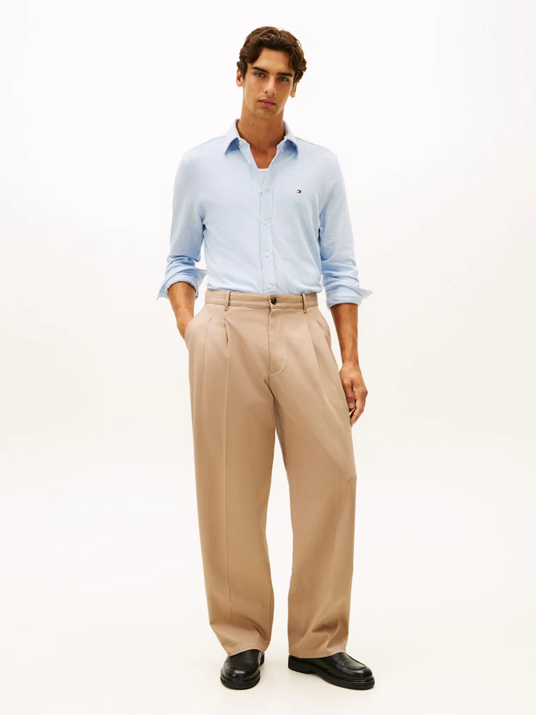 Tommy Hilfiger miesten kauluspaita KNIT PIQUE FEATHERWEIGHT SHIRT, vaaleansininen - Image 3