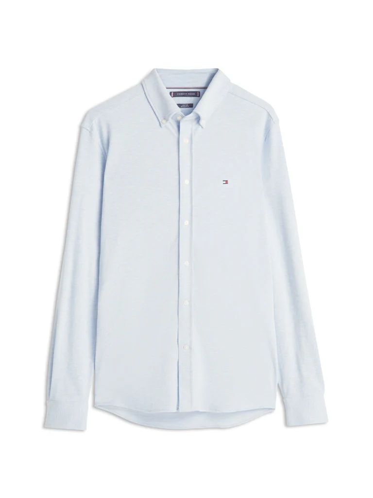 Tommy Hilfiger miesten kauluspaita KNIT PIQUE FEATHERWEIGHT SHIRT, vaaleansininen - Image 4