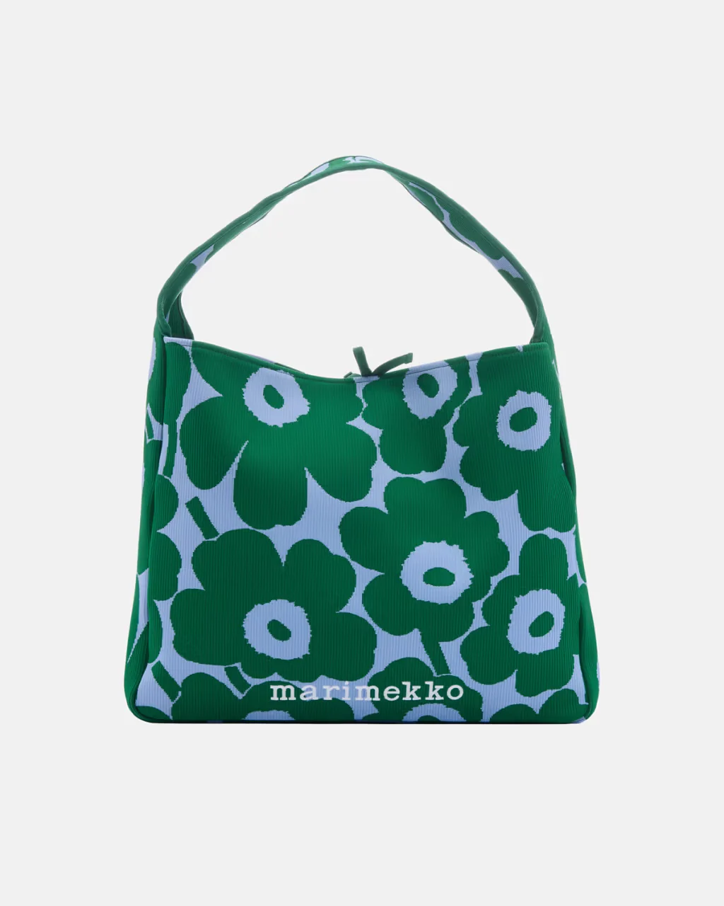 Marimekko olkalaukku Knitted Bag Large Unikko, vihreä kuosi - Image 3