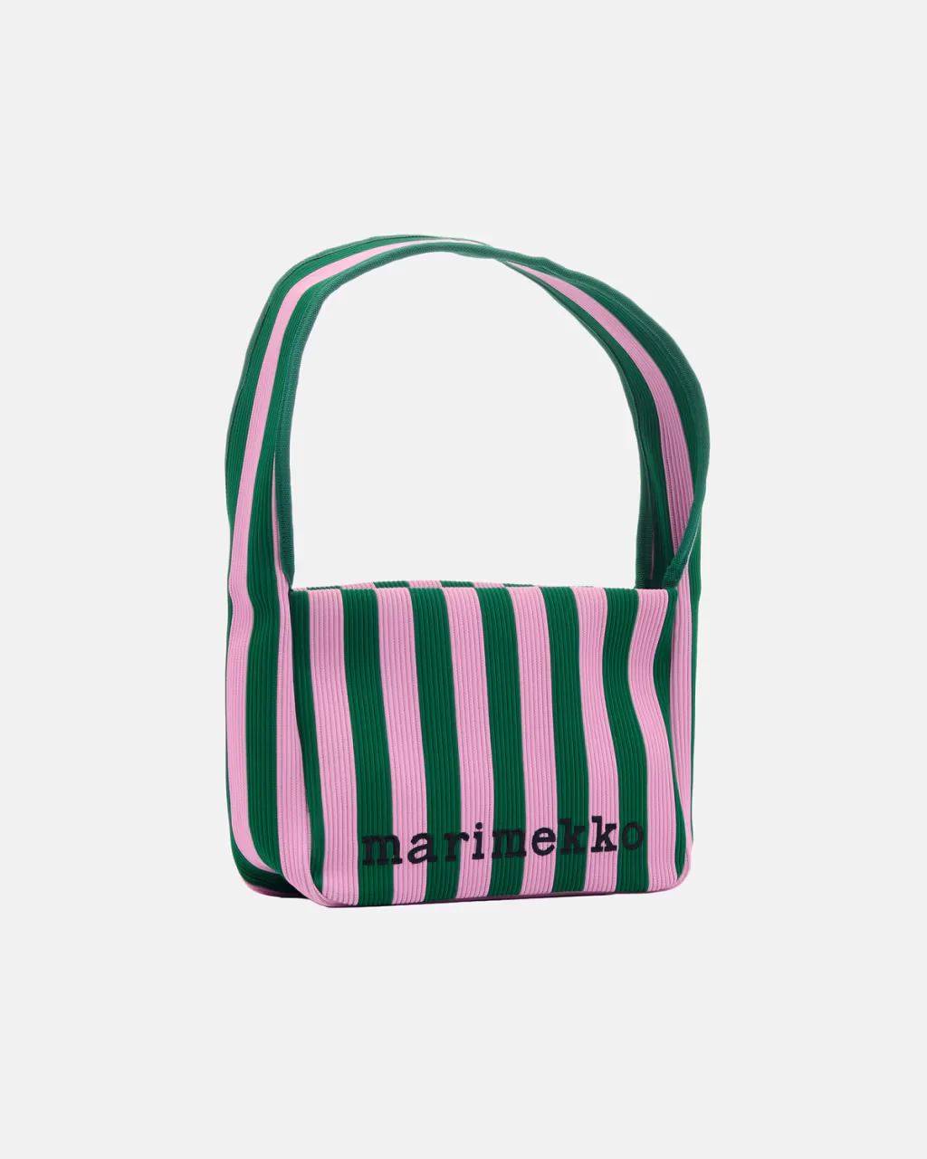 Marimekko olkalaukku Knitted Shoulderbag Merirosvo, vihreä raita - Image 3