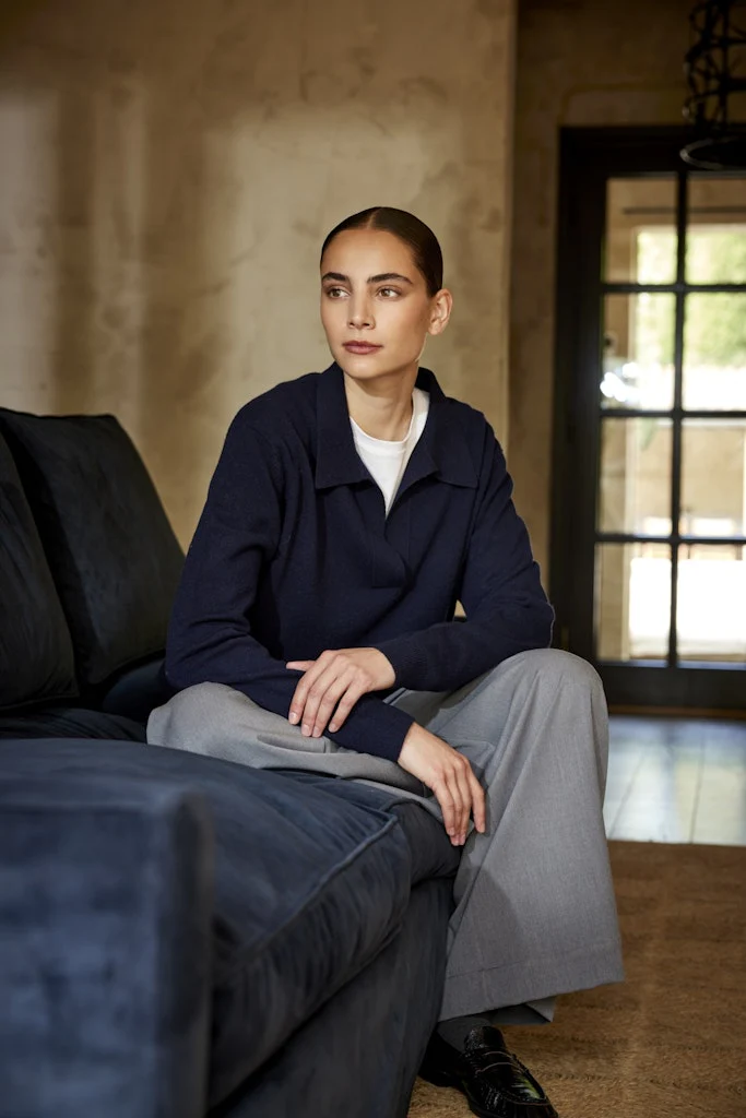 JcSophie naisten neulepusero Kolkata sweater, tummansininen - Image 3