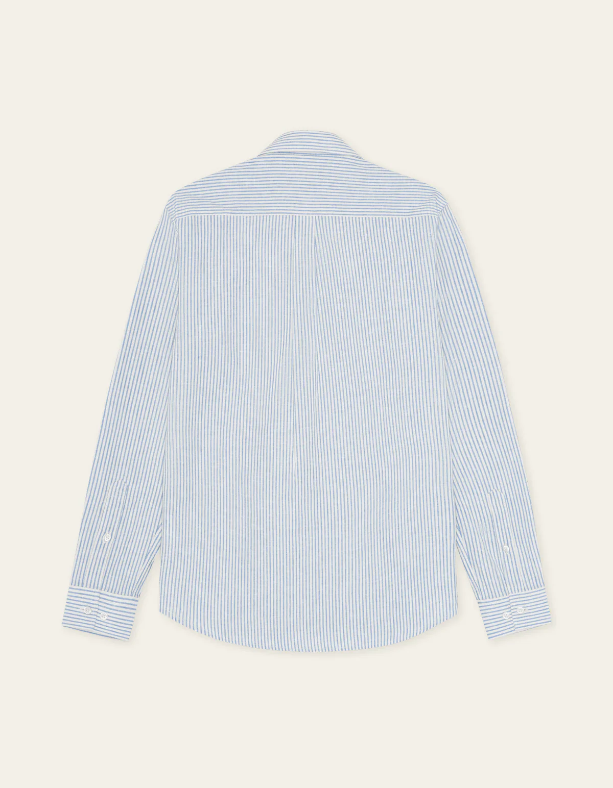Les Deux miesten kauluspaita Konrad Stripe Cotton Linen Shirt, raidallinen sininen - Image 4