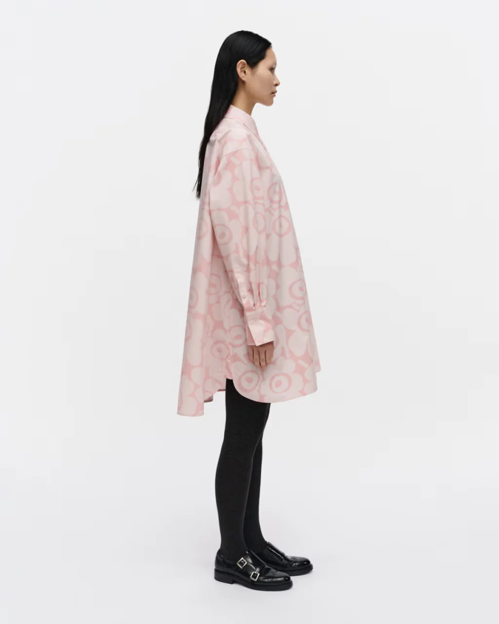 Marimekko paitamekko Kuvitelma Unikko Cotton Shirt Dress, vaaleanpunainen - Image 3