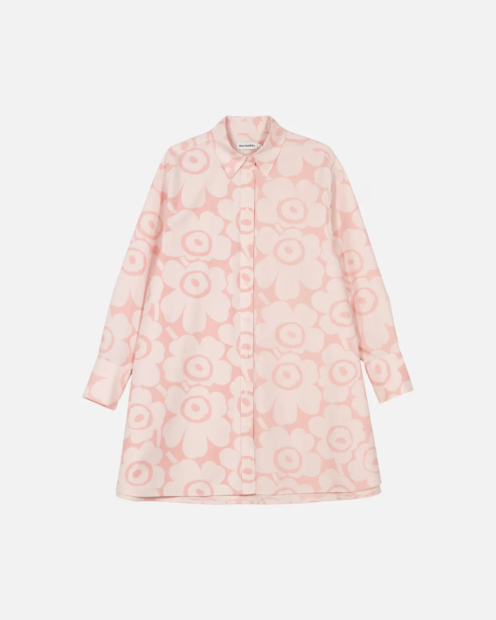 Marimekko paitamekko Kuvitelma Unikko Cotton Shirt Dress, vaaleanpunainen - Image 5