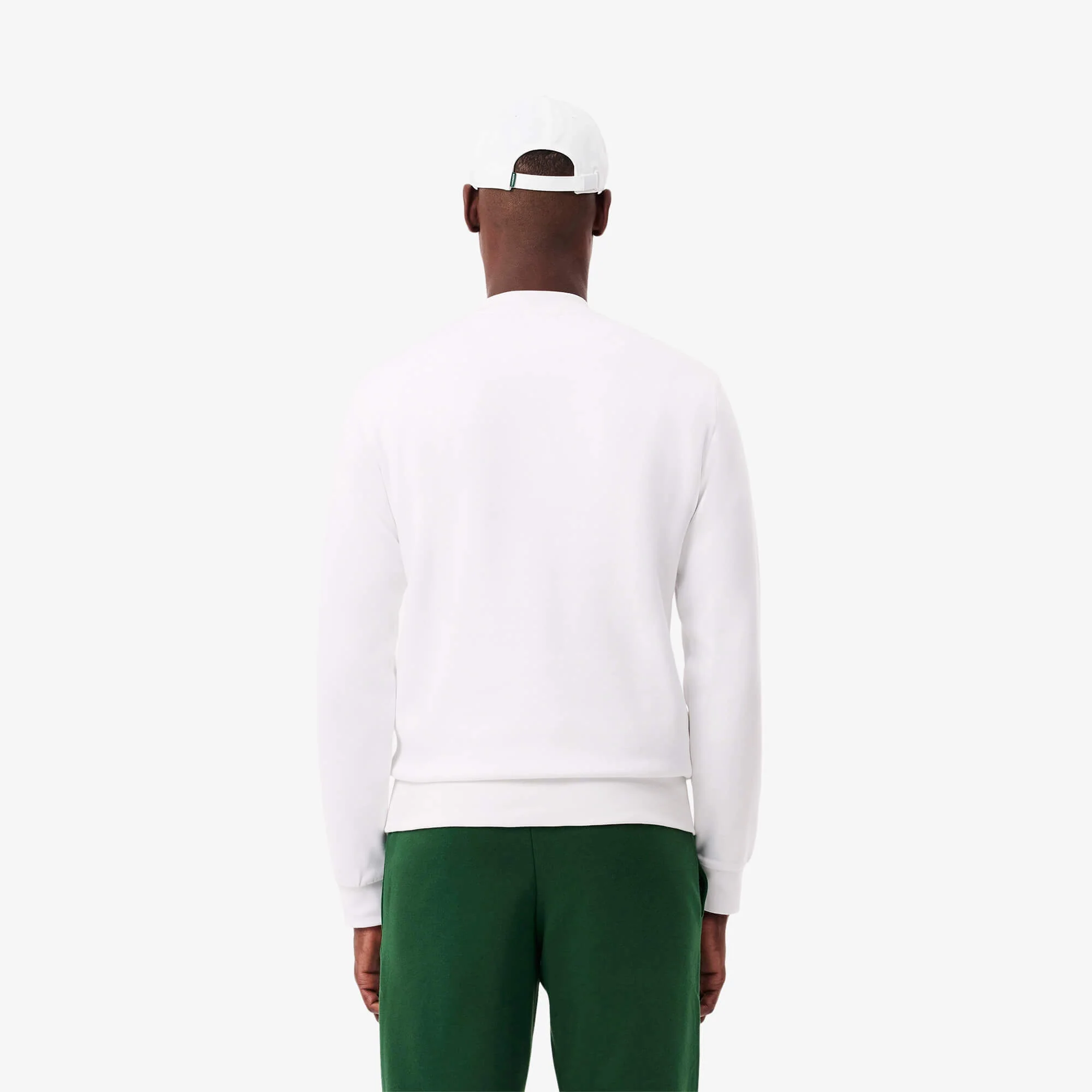 Lacoste Miesten Collegepaita, BRUSHED COTTON FLEEX JOGGER SWEATSHIRT Valkoinen - Image 2