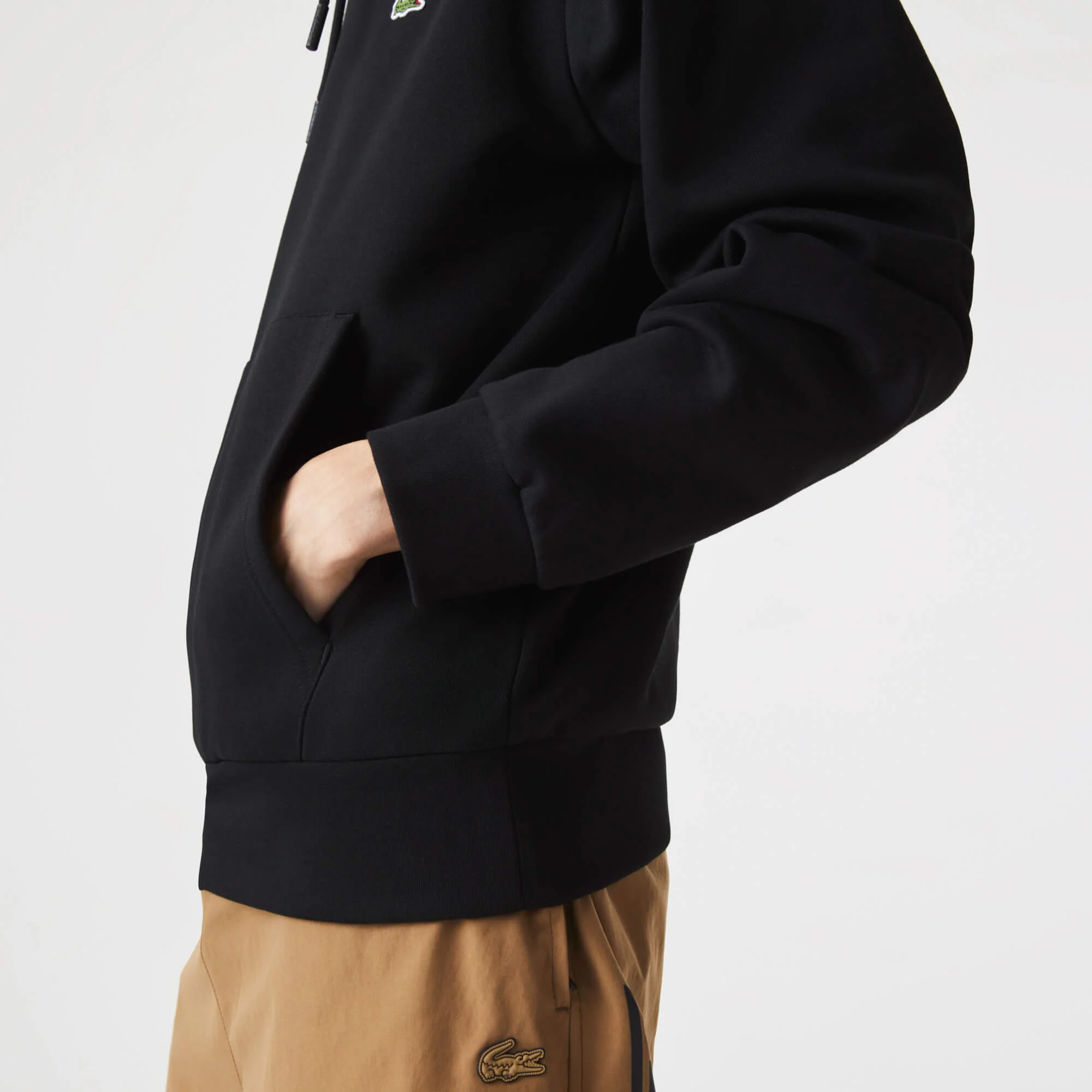 Lacoste Miesten Huppari Jogger Cotton Hoodie, Musta - Image 4