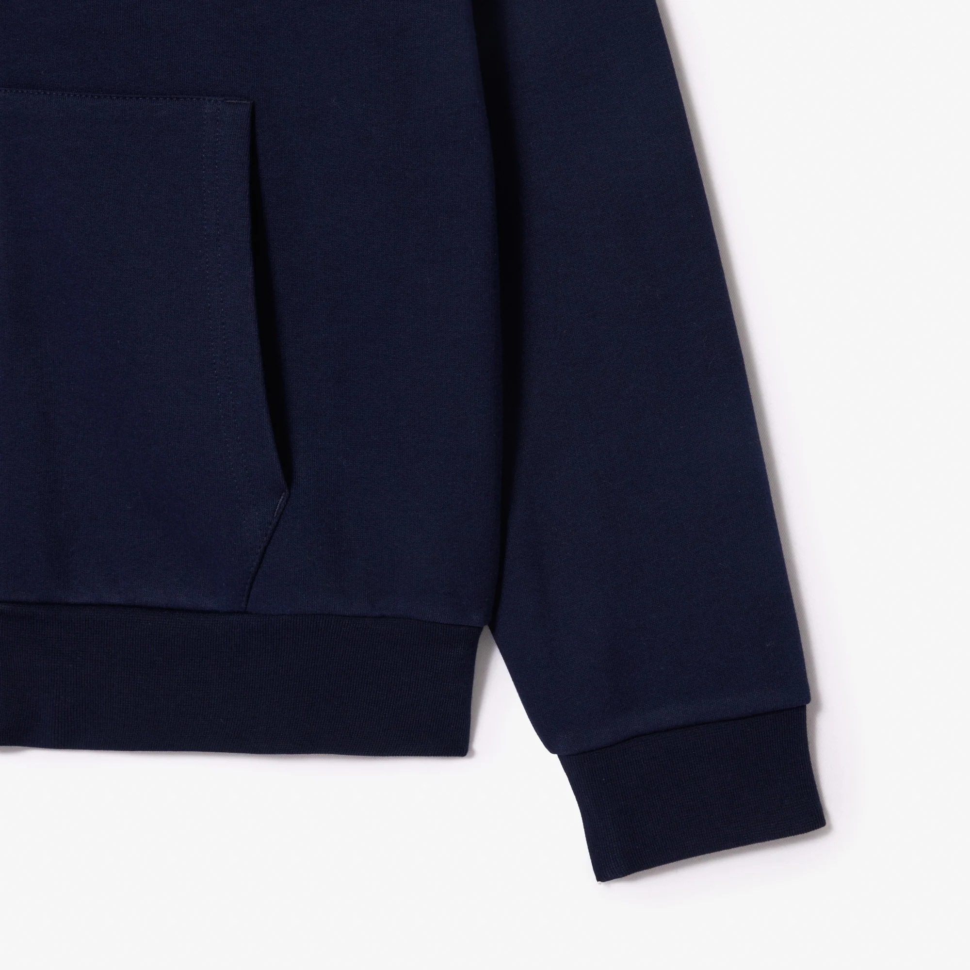 Lacoste Miesten Huppari, LACOSTE REGULAR FIT BRUSHED ZIPPERED Tummansininen - Image 3