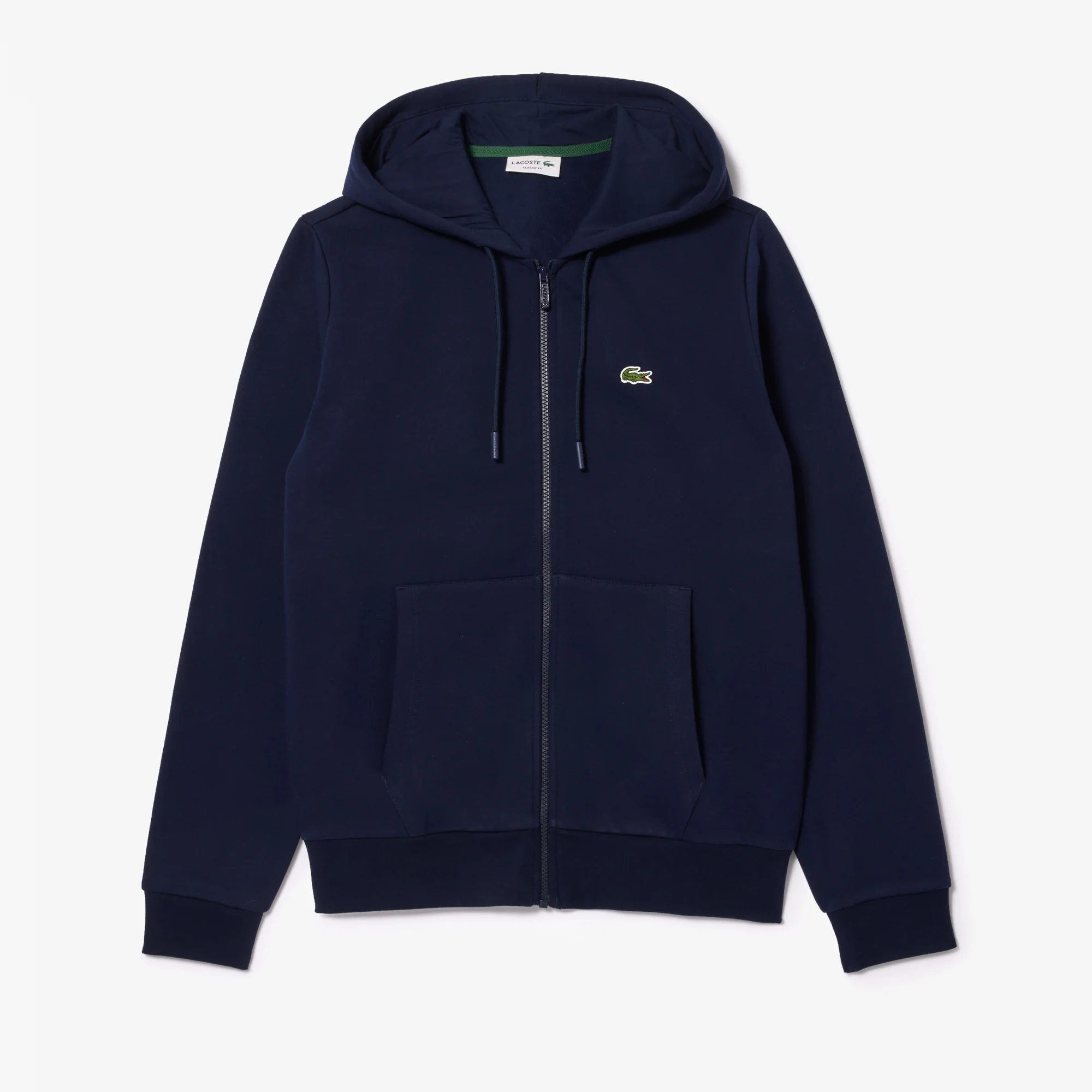 Lacoste Miesten Huppari, LACOSTE REGULAR FIT BRUSHED ZIPPERED Tummansininen - Image 4