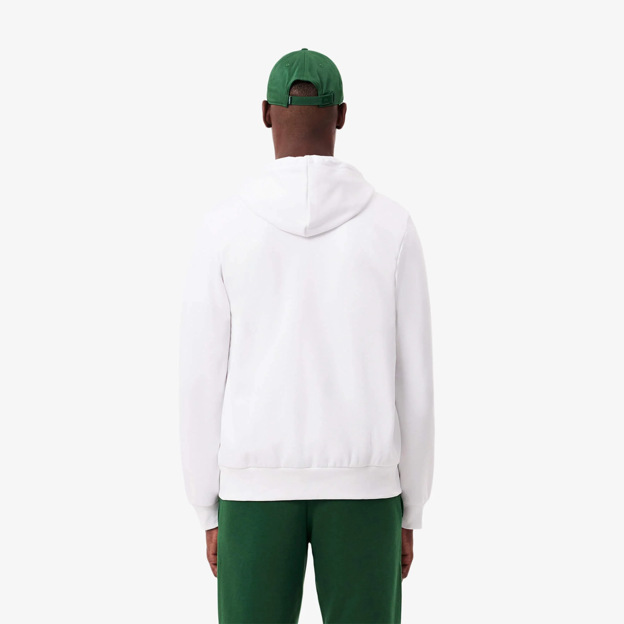 Lacoste Miesten Huppari, LACOSTE REGULAR FIT BRUSHED ZIPPERED Valkoinen - Image 2