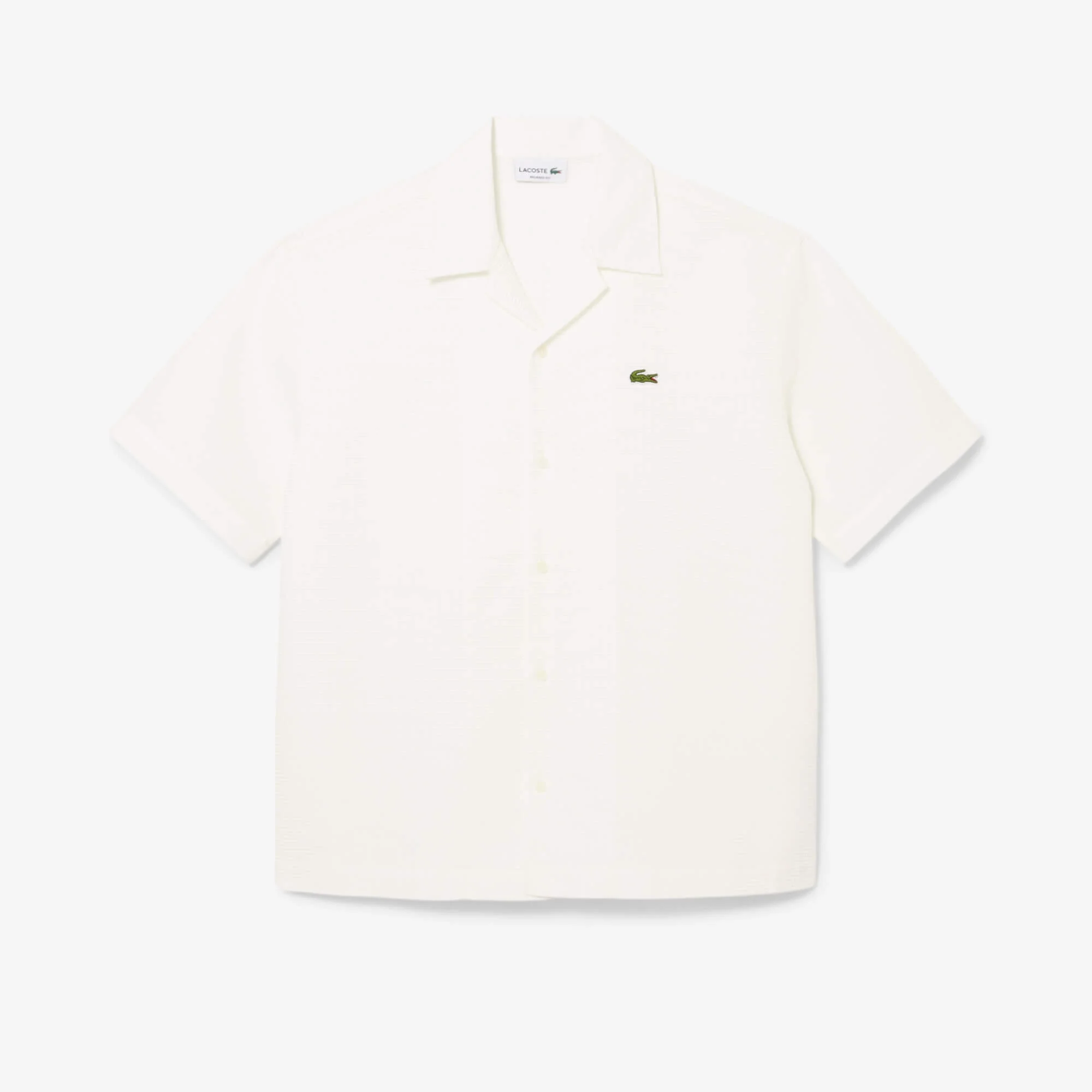 Lacoste miesten kauluspaita, SHORT SLEEVED CASUAL SHIRT Valkoinen - Image 3