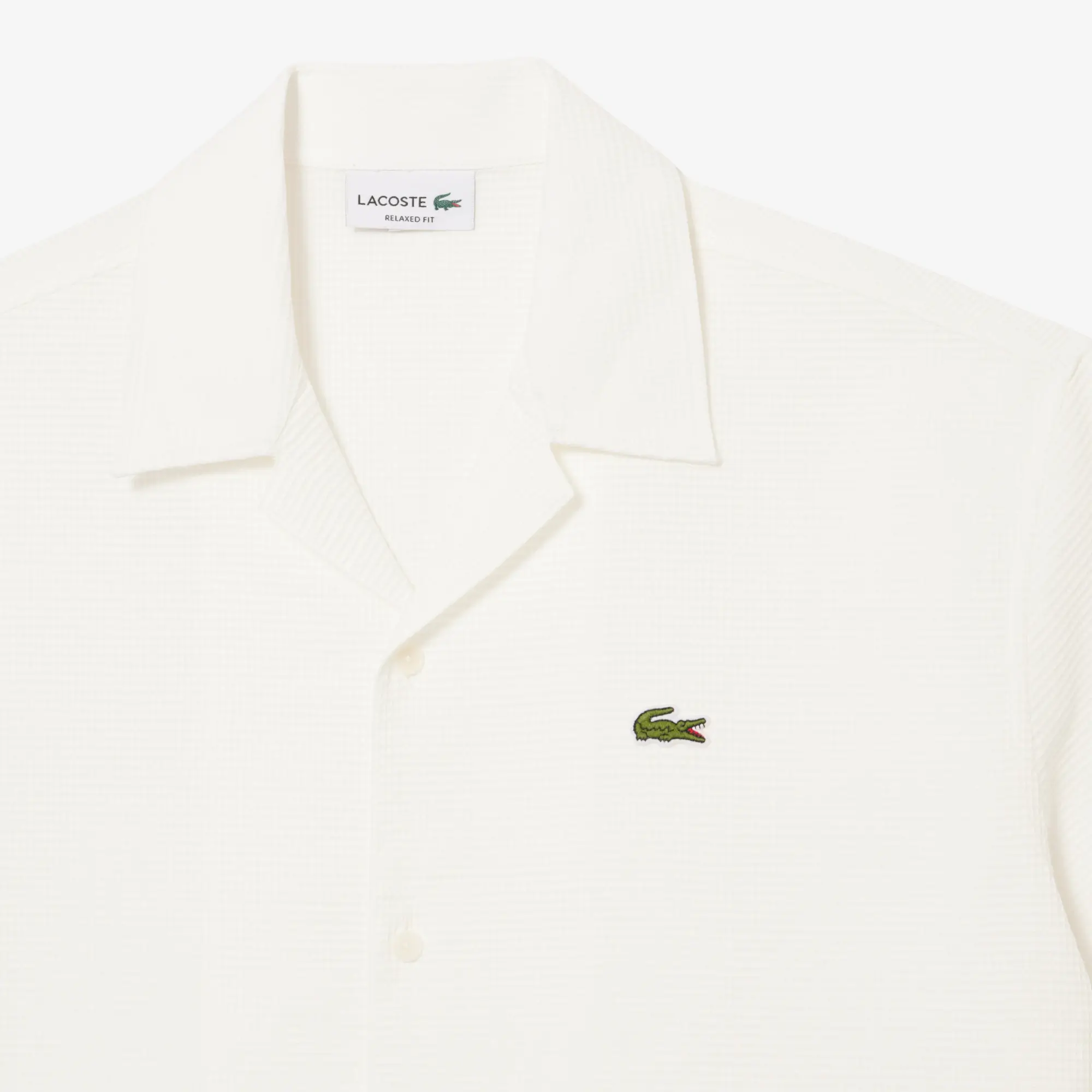 Lacoste miesten kauluspaita, SHORT SLEEVED CASUAL SHIRT Valkoinen - Image 4