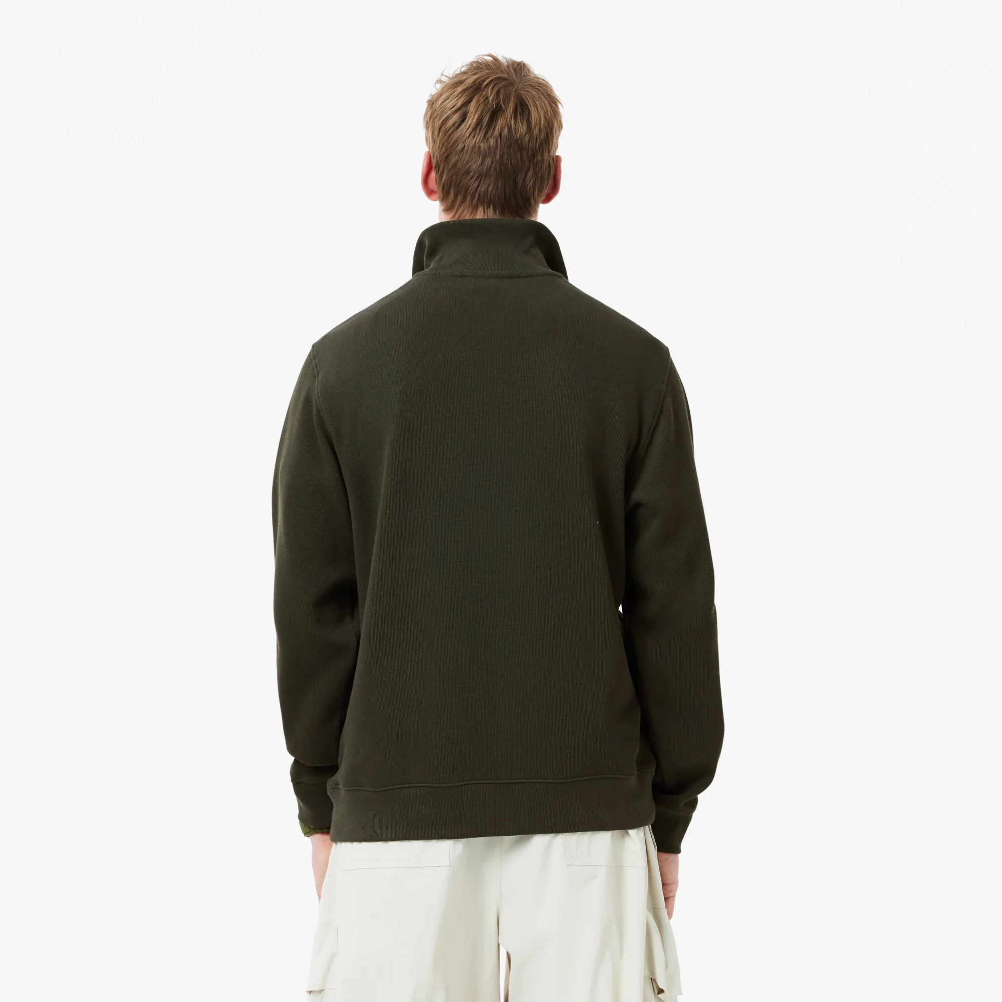 Lacoste Miesten Paita, K HIGH NECK ZIPPED MONOCHROME Armeijanvihreä - Image 2