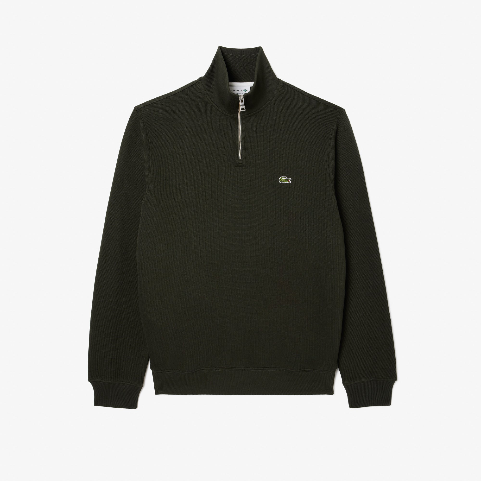 Lacoste Miesten Paita, K HIGH NECK ZIPPED MONOCHROME Armeijanvihreä - Image 3