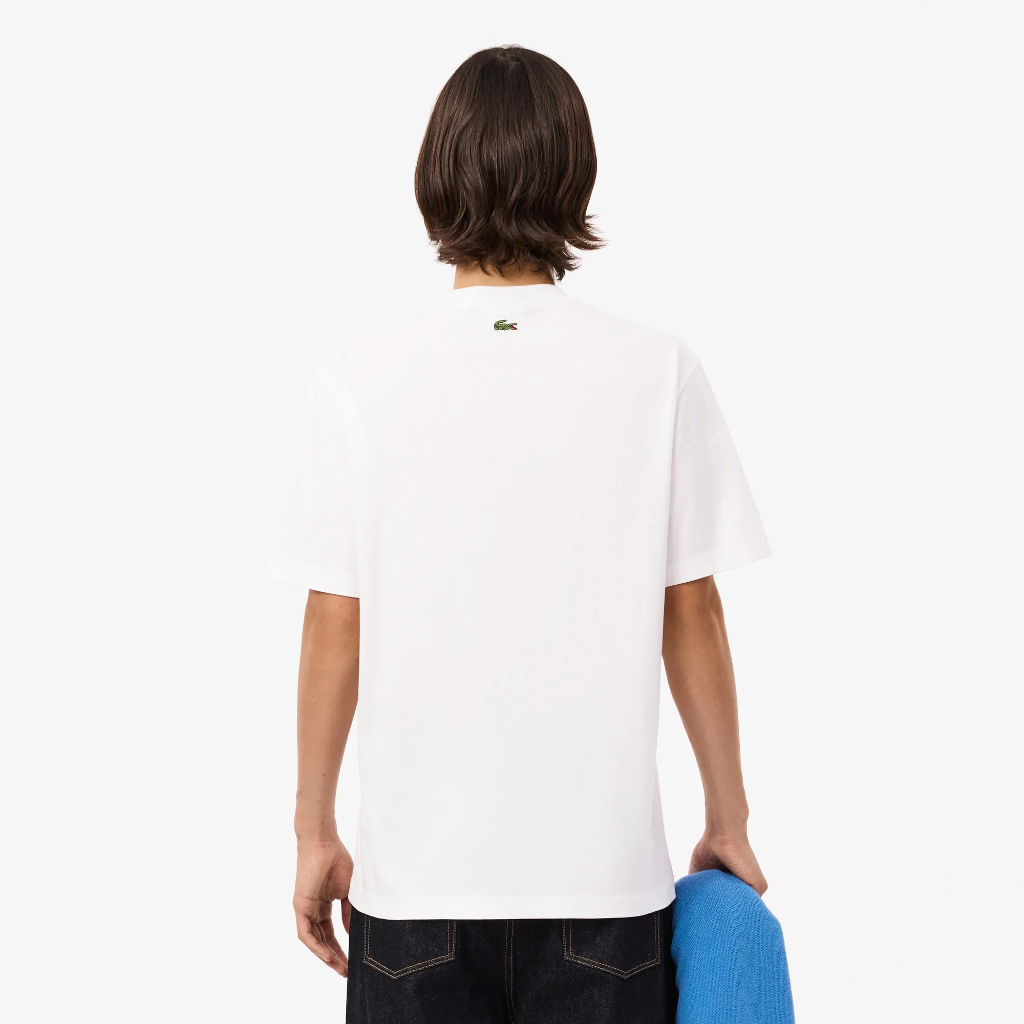 Lacoste miesten t-paita, LACOSTE BIG LOGO Valkoinen - Image 2