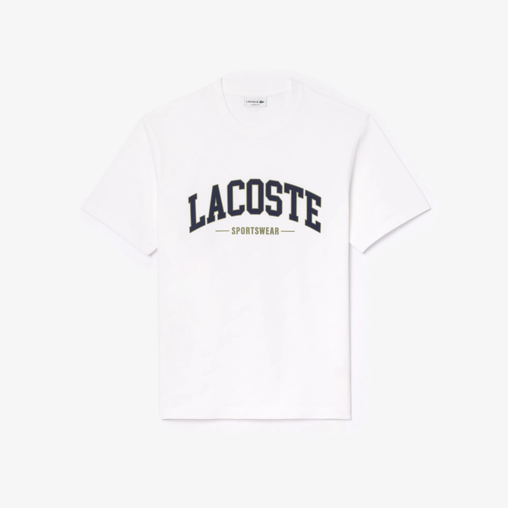Lacoste miesten t-paita, LACOSTE BIG LOGO Valkoinen - Image 3