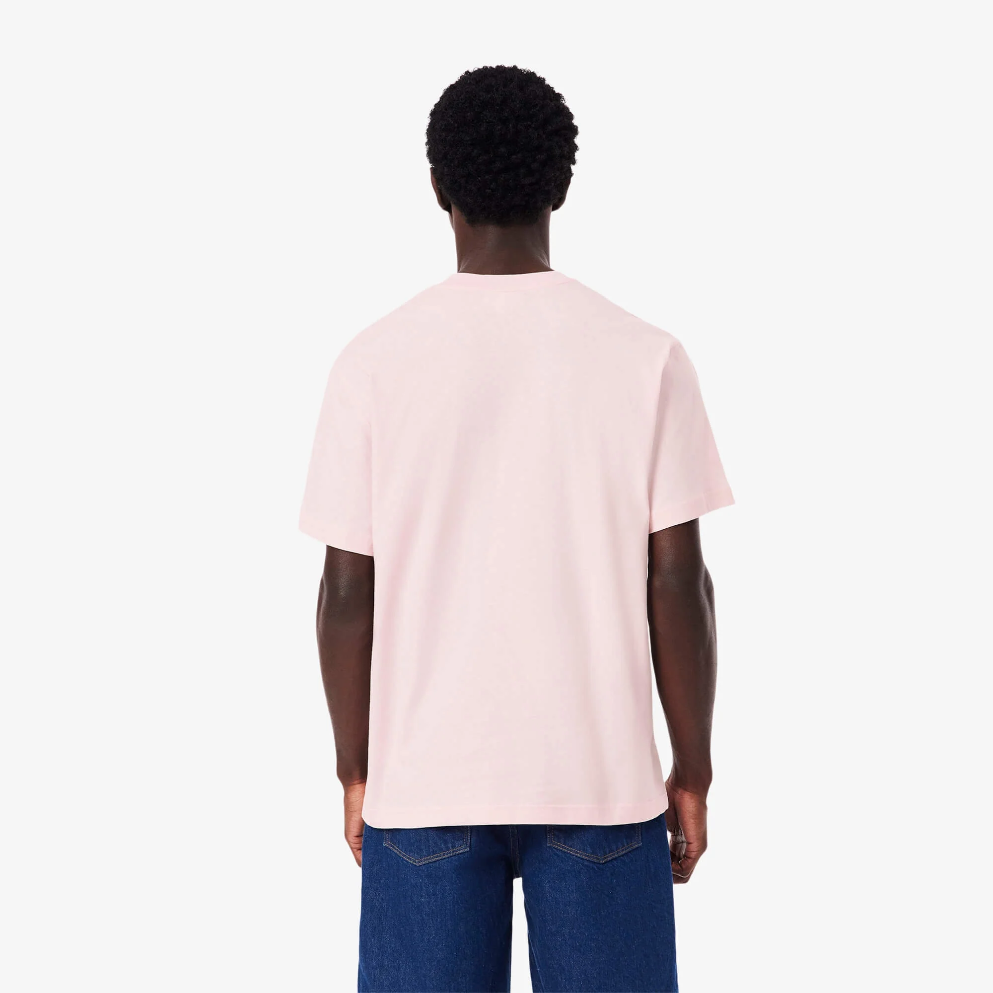 Lacoste miesten t-paita, MID WEIGHT COTTON JERSEY T-SHIRT Vaaleanpunainen - Image 2