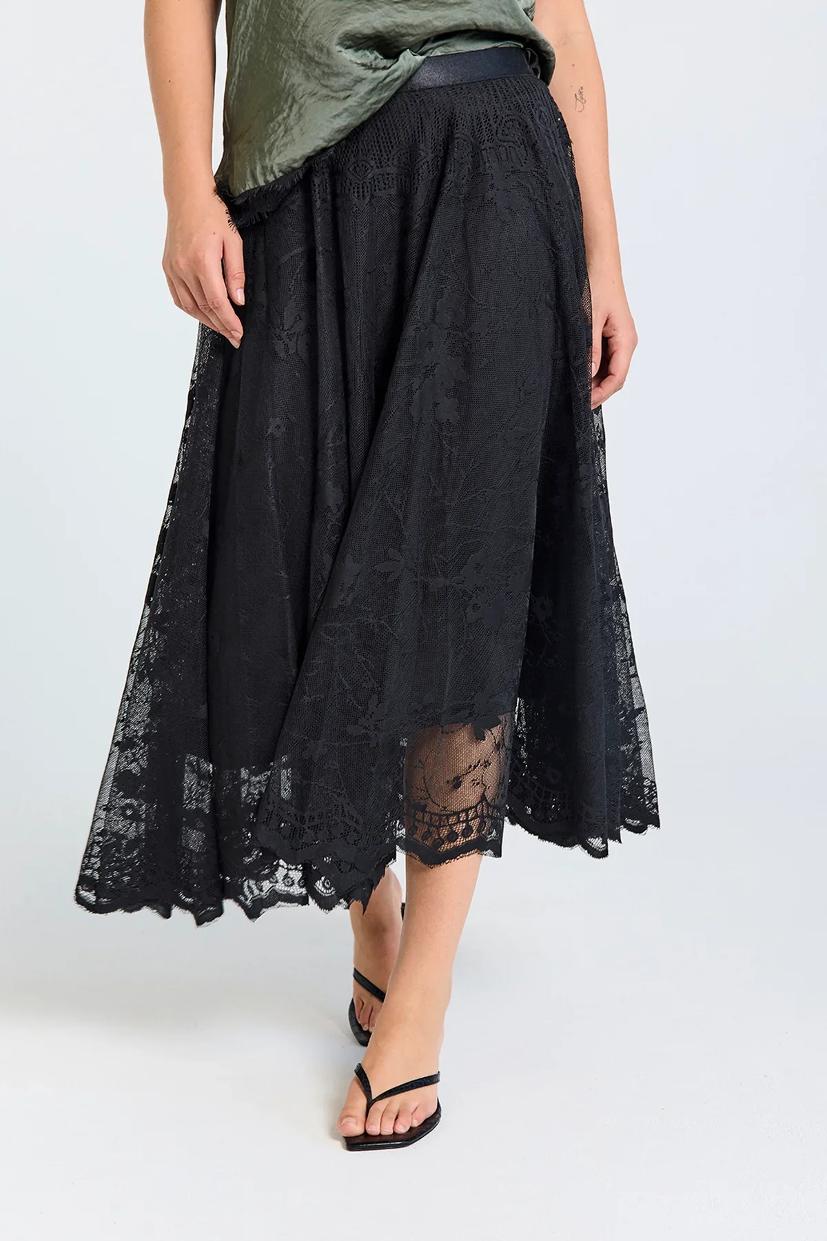 Freequent naisten hame LALLY SKIRT, musta - Image 6