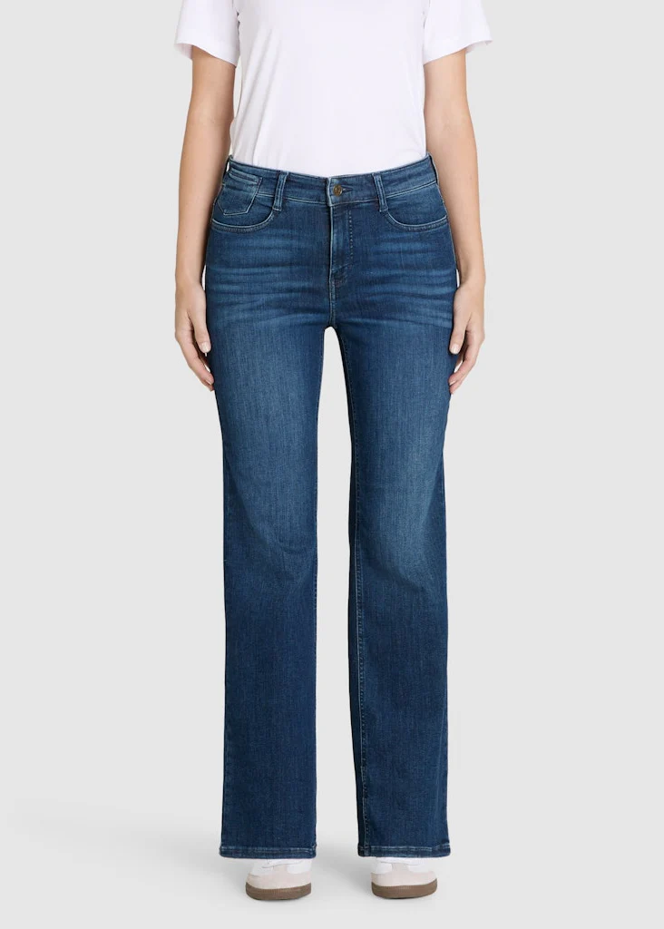 Mac naisten farkut Laura Stretch Denim, tummansininen