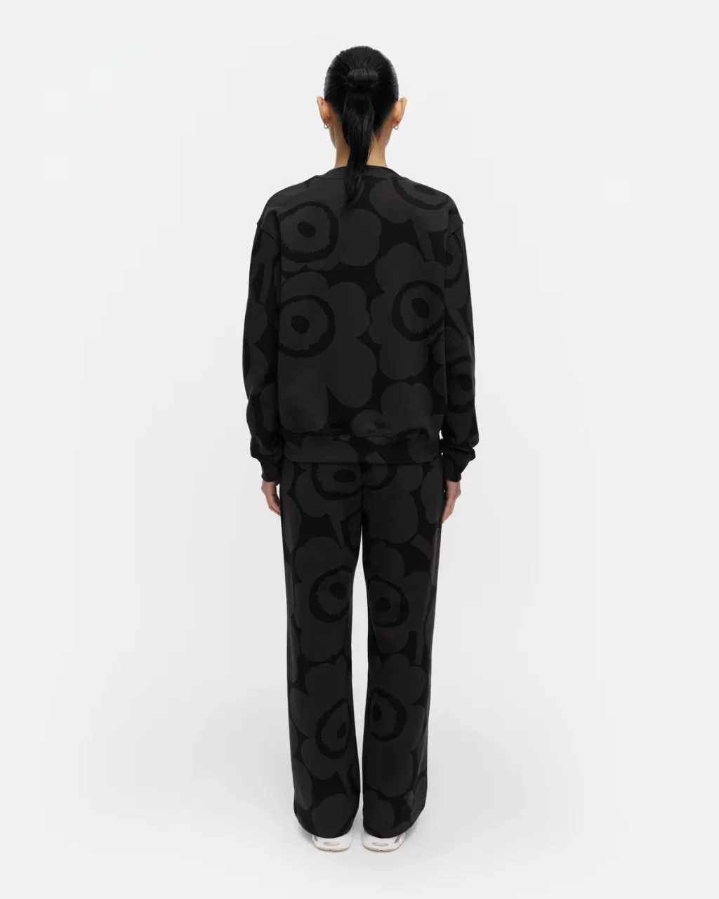 Marimekko collegepaita Leiot Unikko Kioski, musta kuosi - Image 2