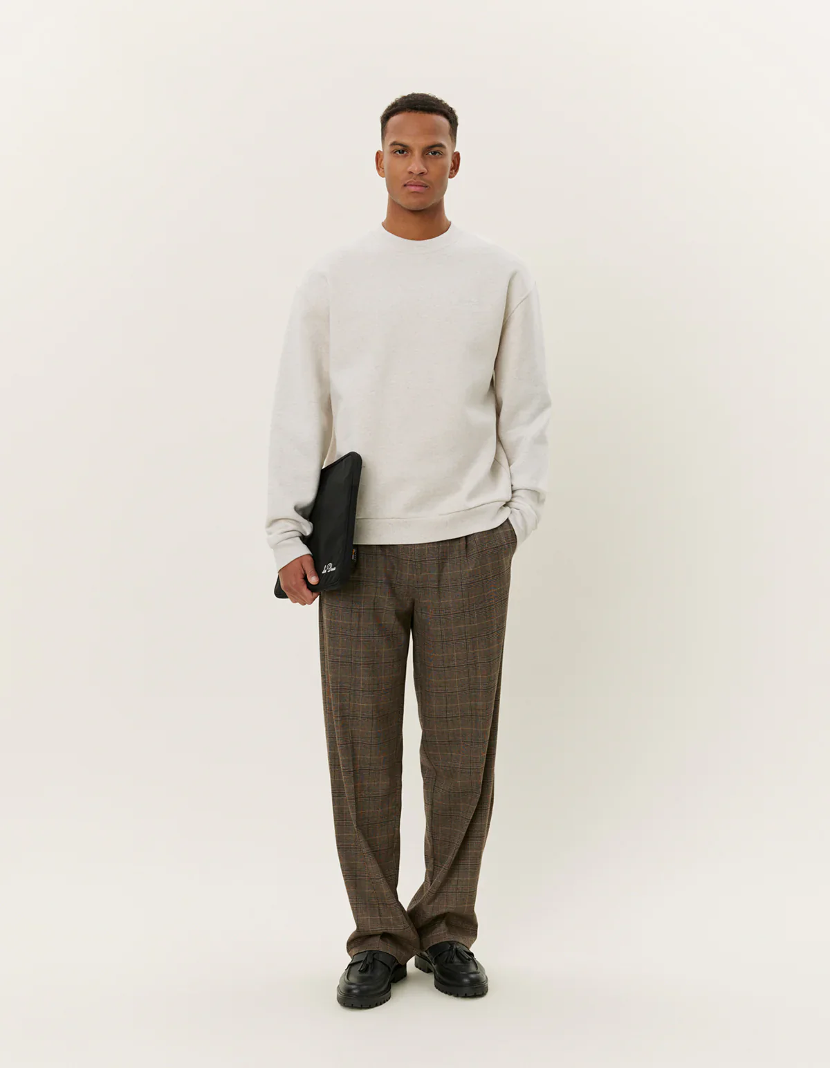 LES DEUX college, CREW SWEATSHIRT Vaaleanharmaa