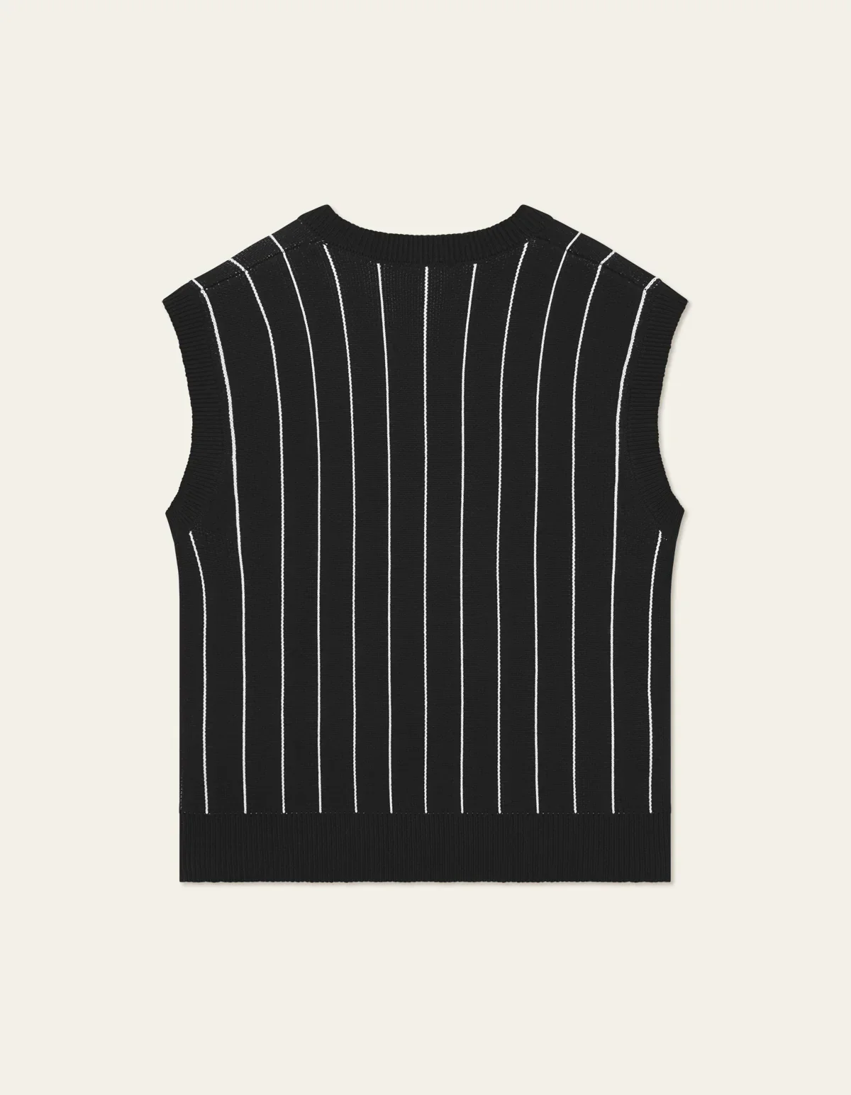 Les Deux miesten liivi, GASTON JACQUARD PINSTRIPE VEST Musta - Image 2