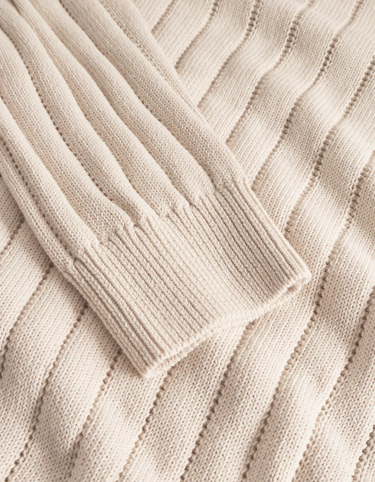 Les Deux miesten neulepusero, Bogart Rugby Polo Knit Beige - Image 4