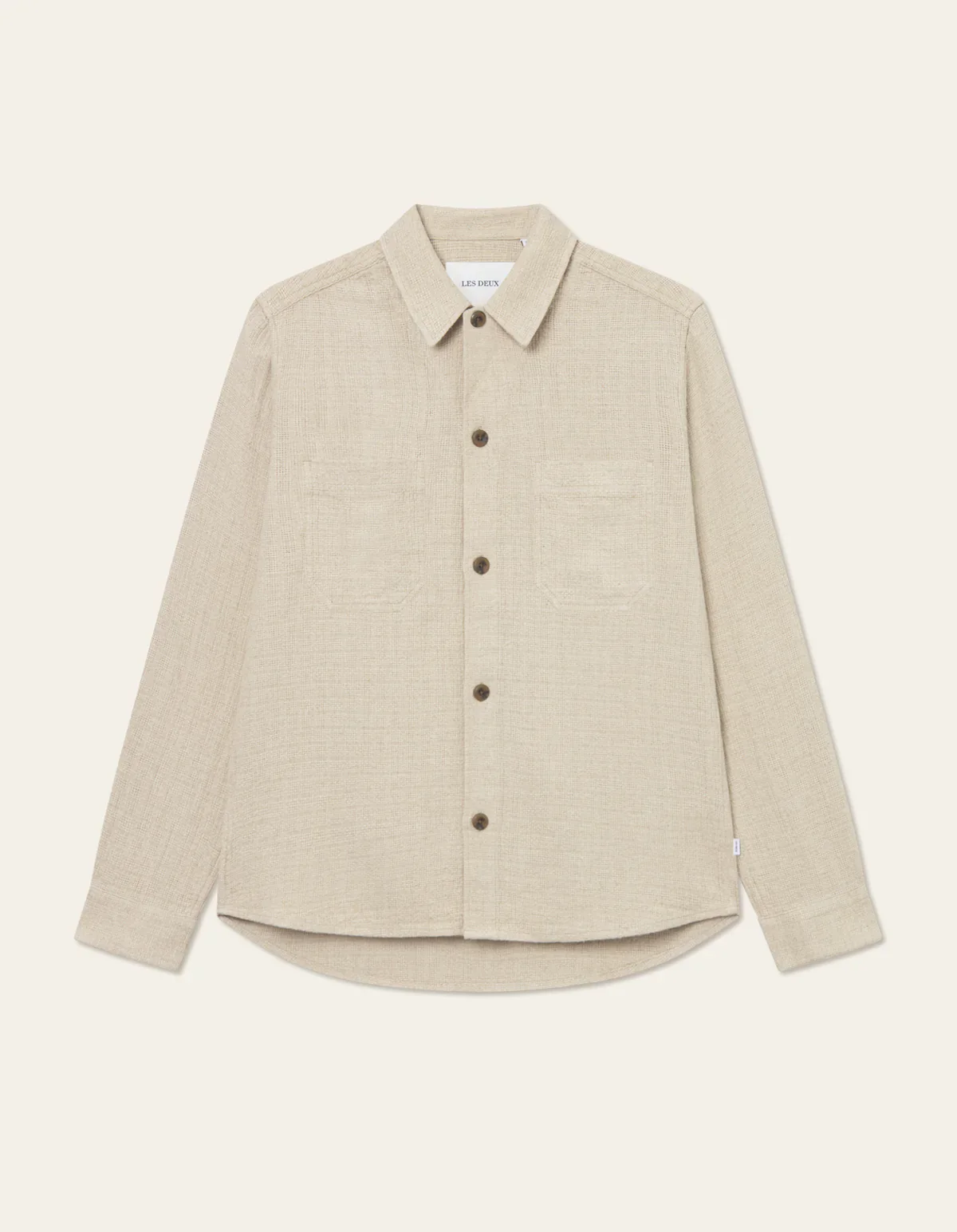 Les Deux miesten paita, HAMILTON OVERSHIRT Hiekka