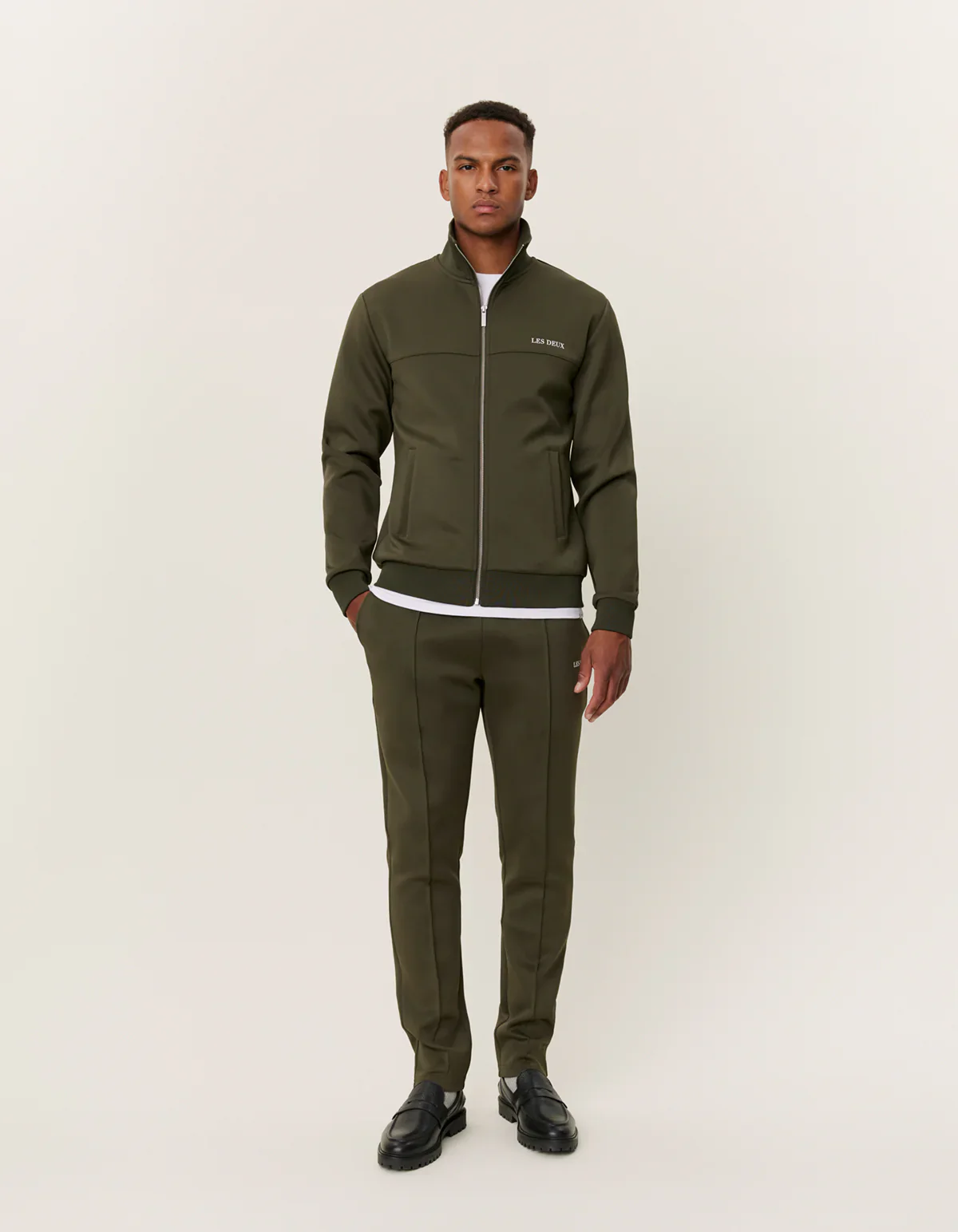 LES DEUX Miesten Takki BALLIER TRACK JACKET Armeijanvihreä - Image 2