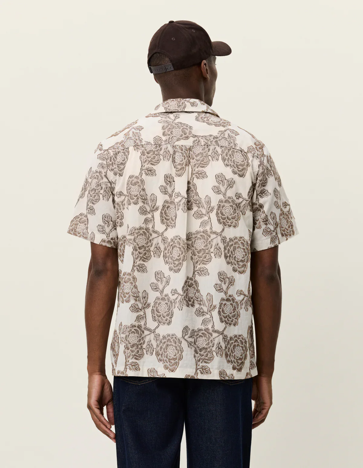 Les Deux miesten paita Lesley Flower Jacquard Ss Shirt, luonnonvalkoinen - Image 2