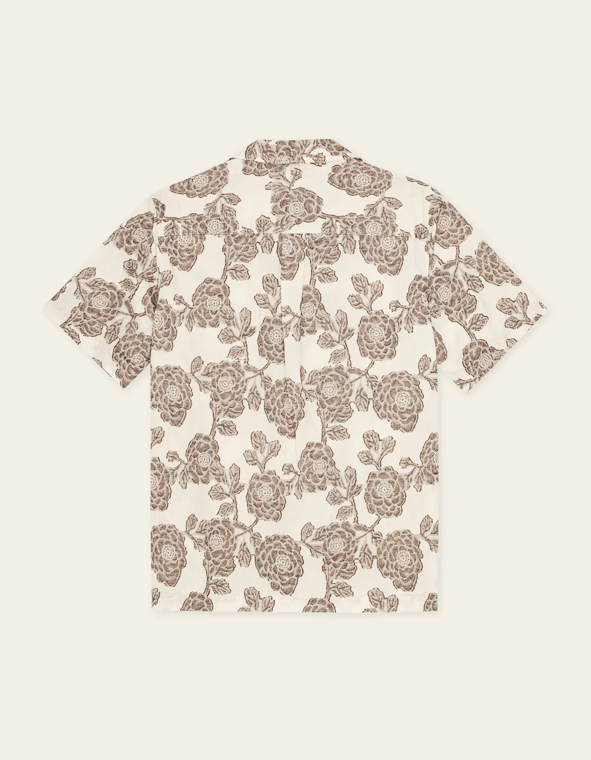 Les Deux miesten paita Lesley Flower Jacquard Ss Shirt, luonnonvalkoinen - Image 4