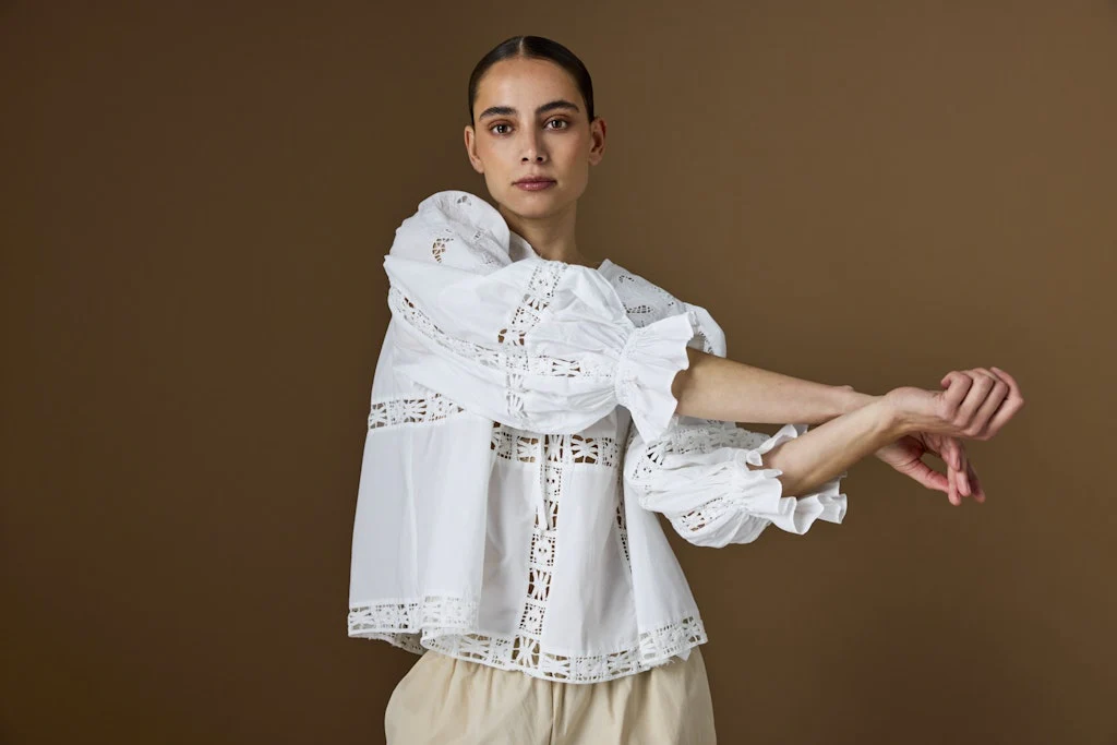 JcSophie naisten pusero Lev Blouse, valkoinen - Image 3