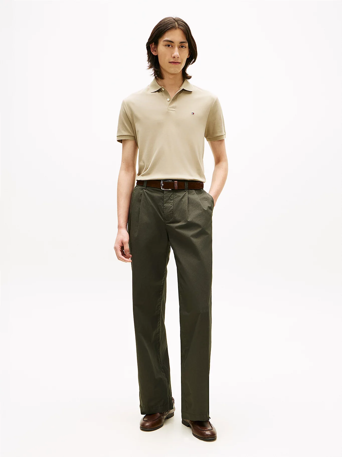 Tommy Hilfiger miesten pikeepaita Liquid Cotto Reg Seasonal Polo, beige - Image 3