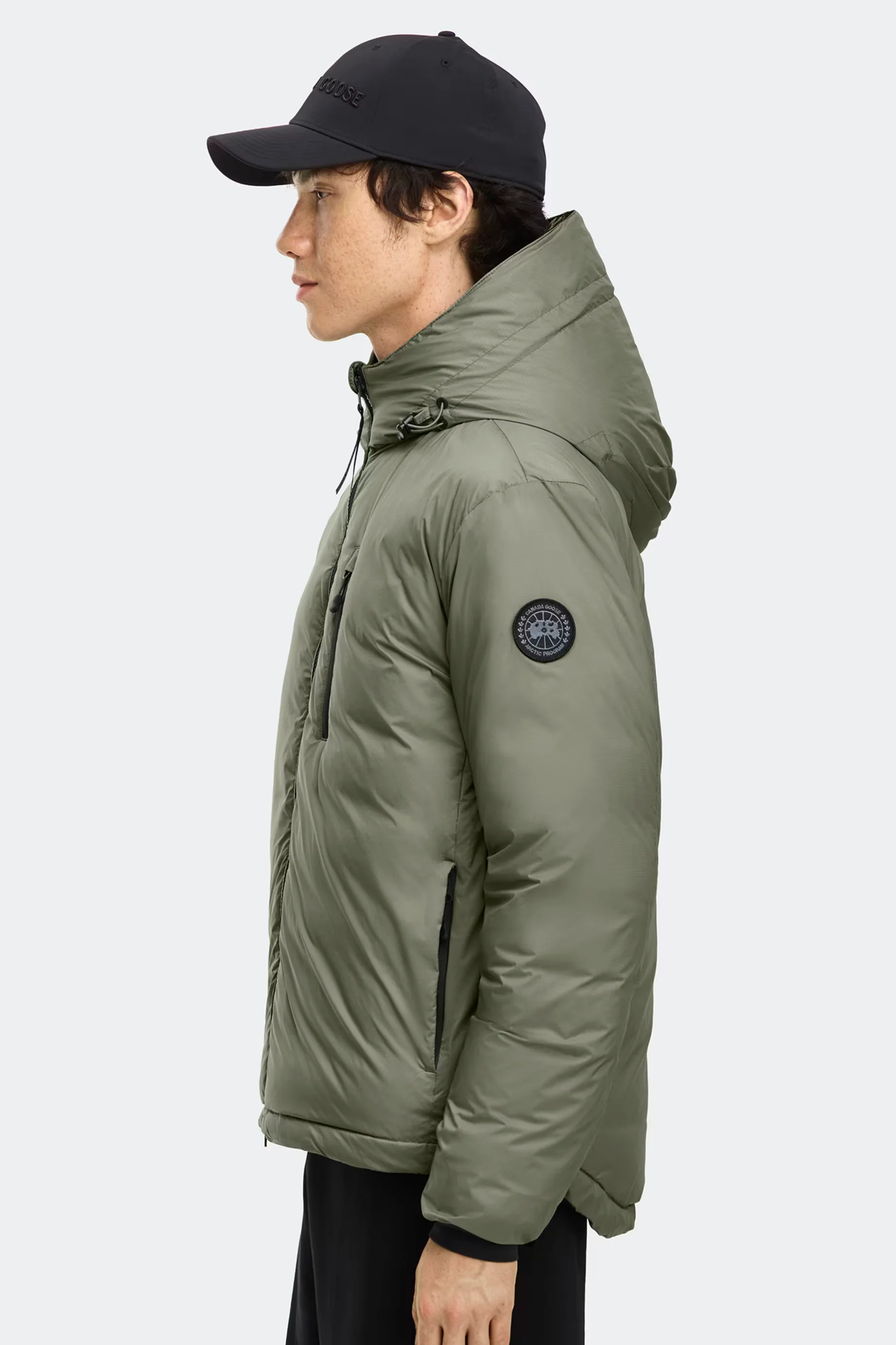 Canada Goose miesten kevytuntuvatakki LODGE HOODY - R - BLACK DISC, tummanvihreä - Image 3