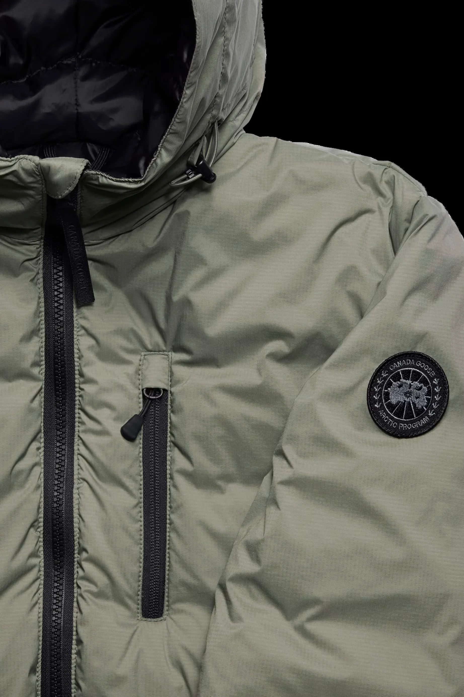 Canada Goose miesten kevytuntuvatakki LODGE HOODY - R - BLACK DISC, tummanvihreä - Image 6