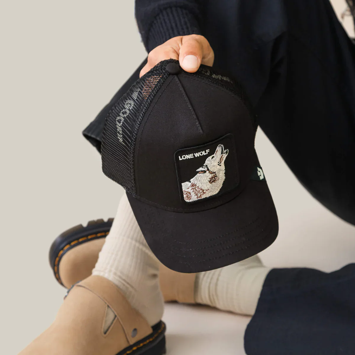 Goorin Bros lippis Lone Wolf Trucker, musta - Image 7