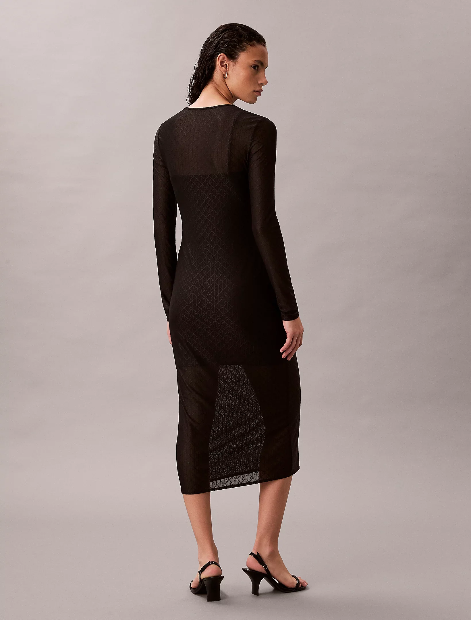 Calvin Klein Jeans naisten mekko LS AOP Lace Maxi Dress, musta - Image 2