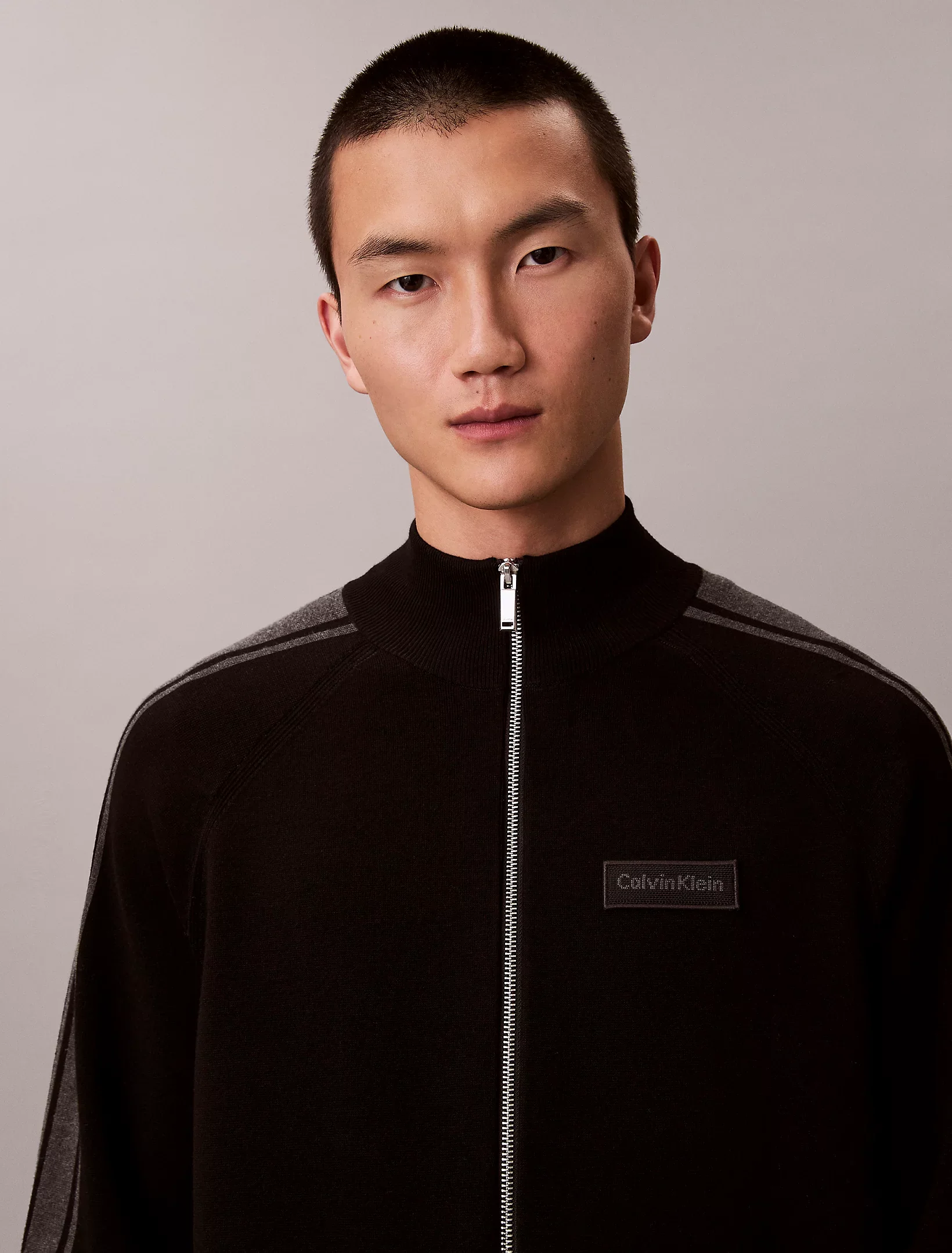 Calvin Klein miesten neuletakki LS Tech Knit Track Jacket FZ SWT, musta - Image 2