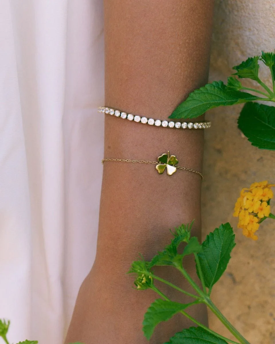 Edblad rannekoru Lucky Bracelet Gold, Gold pleated - Image 4